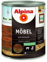 (У) Лак алкидн. Alpina Для мебели (Alpina Moebel) шелковисто-матовый 750мл / 0,701 кг (У) Лак алкидн. Alpina Для мебели (Alpina Moebel) шелковисто-матовый 750мл / 0,701 кг