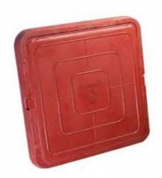 Люк квадратный садовый малый (красный) 