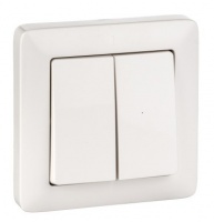 ВЫКЛЮЧАТЕЛЬ 2класс ХИТ С/У 250Вт 6А БЕЛЫЙ  VS56-234-B