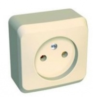 РОЗЕТКА 1-АЯ БЕЗ ЗАЗЕМЛЕНИЯ PC16-001K 