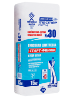 Шпатлевка белая гипсовая «Старт-финиш «Тайфун Мастер» №30 15 кг.