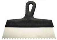 Шпатель нержавеющий фасадный зубчатый 150мм x 6мм "AJKA" Шпатель нержавеющий фасадный зубчатый 150мм x 6мм "AJKA"