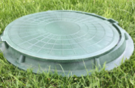 Люк полимерно-песчаный тип "легкий садовый" 740х50 зеленый