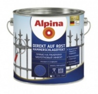 (У) Эмаль алкидн. Alpina Прямо на ржавчину молотковый эффект Зеленый 2,5л