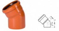 Отвод ПВХ  для наружной канализации KGB Ostendorf 110*30, РФ