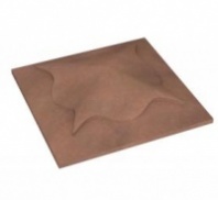 Крышка на столб для забора бетонная гладкая 450*450*110, цвет шоколад