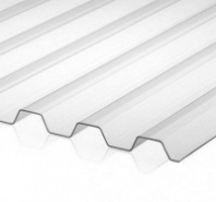 Шифер из поликарбоната трапеция (прозрачный) 0,8*1050*2000мм Шифер из поликарбоната трапеция (прозрачный) 0,8*1050*2000мм