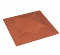 Крышка на столб для забора бетонная гладкая 450*450*110, цвет клинкер 