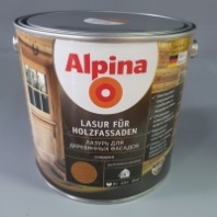 (У) Лазурь алкидн. Alpina д/дерев. фасадов Благородный махагон 2,5л /2,18кг. (У) Лазурь алкидн. Alpina д/дерев. фасадов Благородный махагон 2,5л /2,18кг.