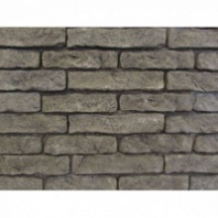 Декоративный камень Кирпич вулканический КВ-006 чёрный с травлением, 0,51 м2