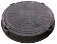 Люк круглый садовый малый (коричневый) полимерно- композитный