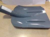 Лопата совковая Лидер прямая с ребрами жесткости порошковая окраска без черенка