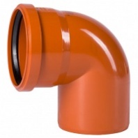Отвод ПВХ для наружной канализации KGB Ostendorf 110*87, РФ Отвод ПВХ для наружной канализации KGB Ostendorf 110*87, РФ