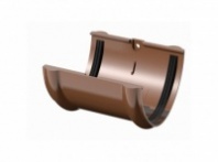 Соединитель желоба POLIVENT ПВХ (коричневый)