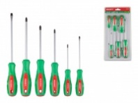 Набор отверток 6шт (SL3х100,5,5х150 PZ2х100 PH0х75,1х100,2х125) ВОЛАТ (двухкомп. рукоятка Anti-Slip)