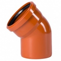 Отвод ПВХ для наружной канализации KGB Ostendorf 110*45, РФ Отвод ПВХ для наружной канализации KGB Ostendorf 110*45, РФ